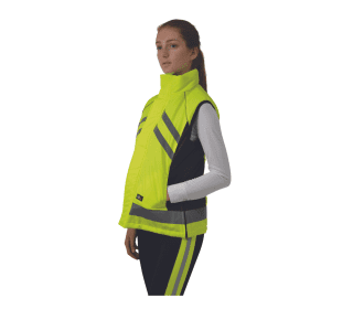 Hy Equestrian Hyviz Padded Gillet Yellow