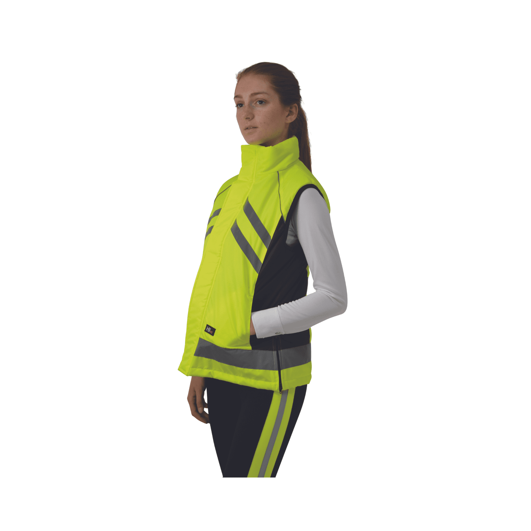 Hy Equestrian Hyviz Padded Gillet Yellow