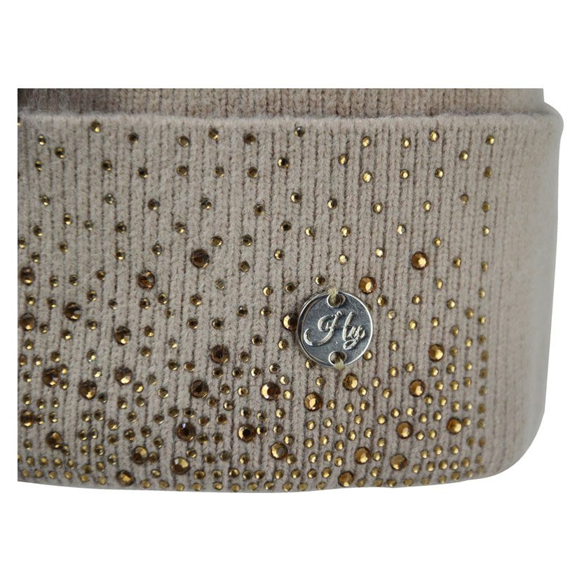 Hy Equestrian Alaska Diamante Hat Beige - Image 3