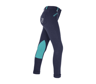 Hy Equestrian Belton Jr Jodphurs Navy/Teal