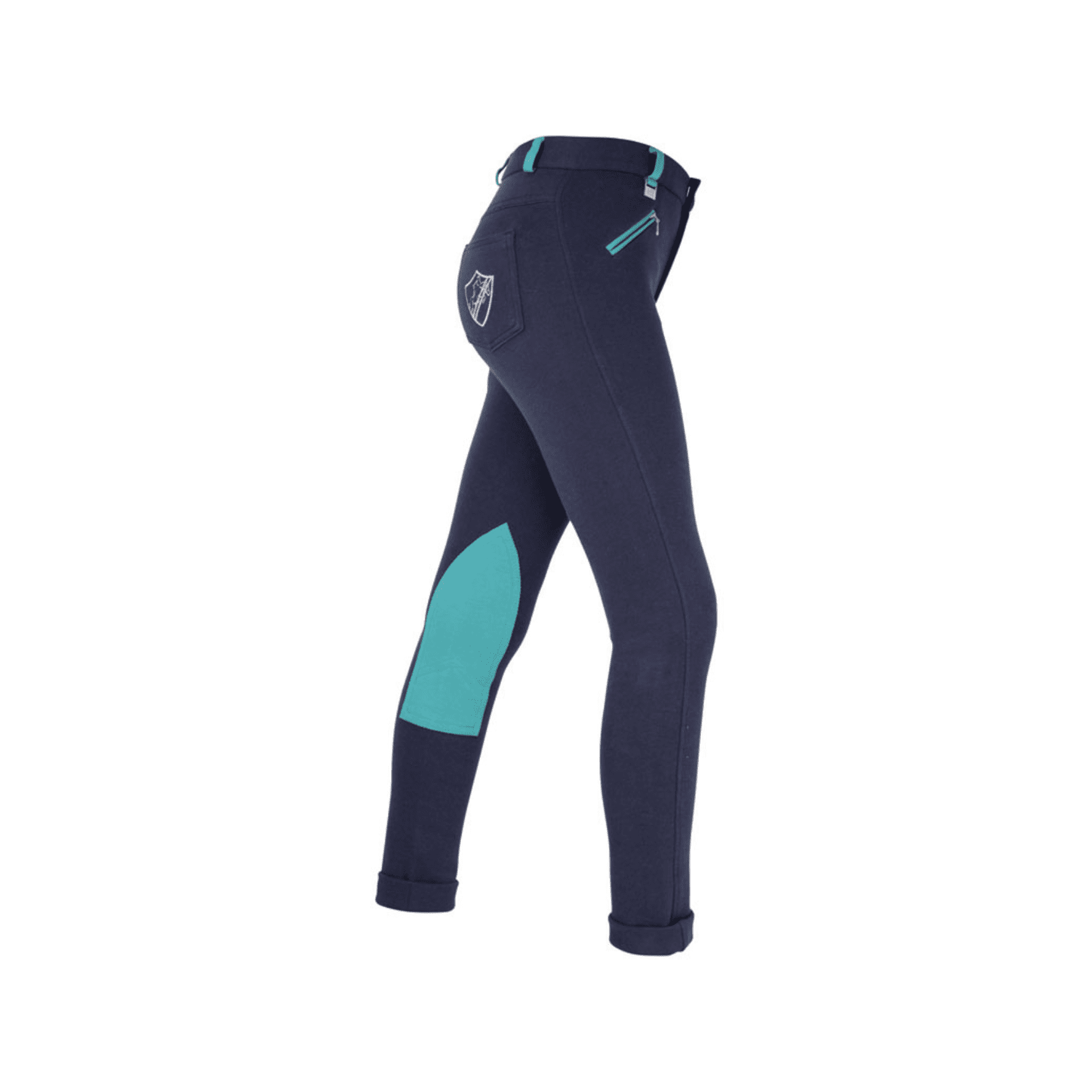 Hy Equestrian Belton Jr Jodphurs Navy/Teal