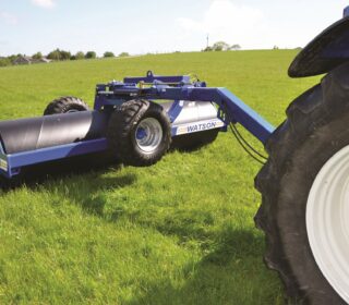 Walter Watson Water Ballast Land Roller c/w Rotating End Tow Hydraulic Wheel Kit