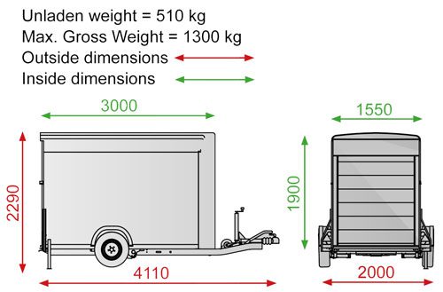 Debon C300 Roadster Box Trailer - Image 3