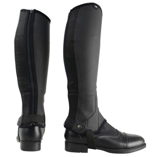 Hy Equestrian Childrens Synthetic Chaps Black