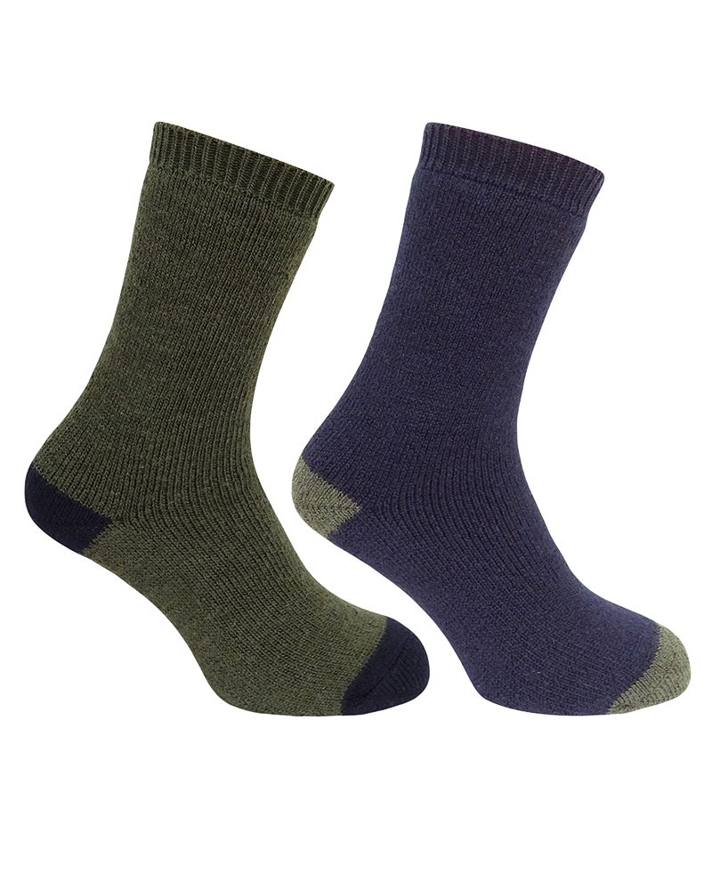 Hoggs of Fife Country Short Socks Green/Navy - Image 2