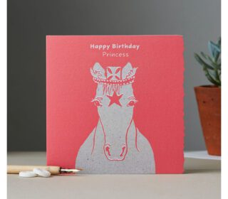 Deckled Edge Colour Block Pony Card