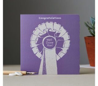 Deckled Edge Colour Block Pony Card