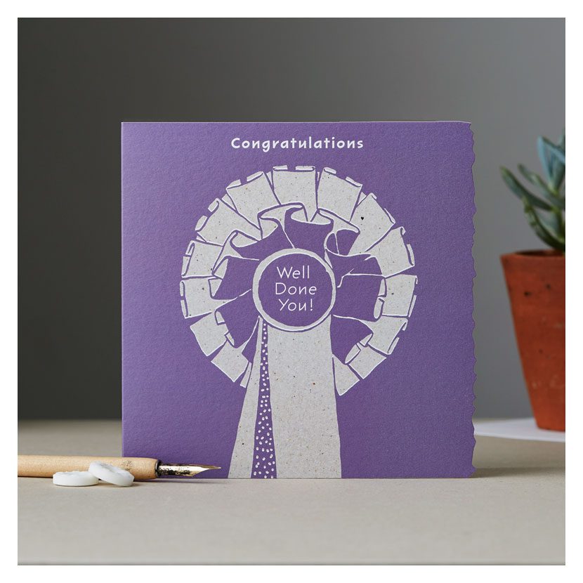 Deckled Edge Colour Block Pony Card
