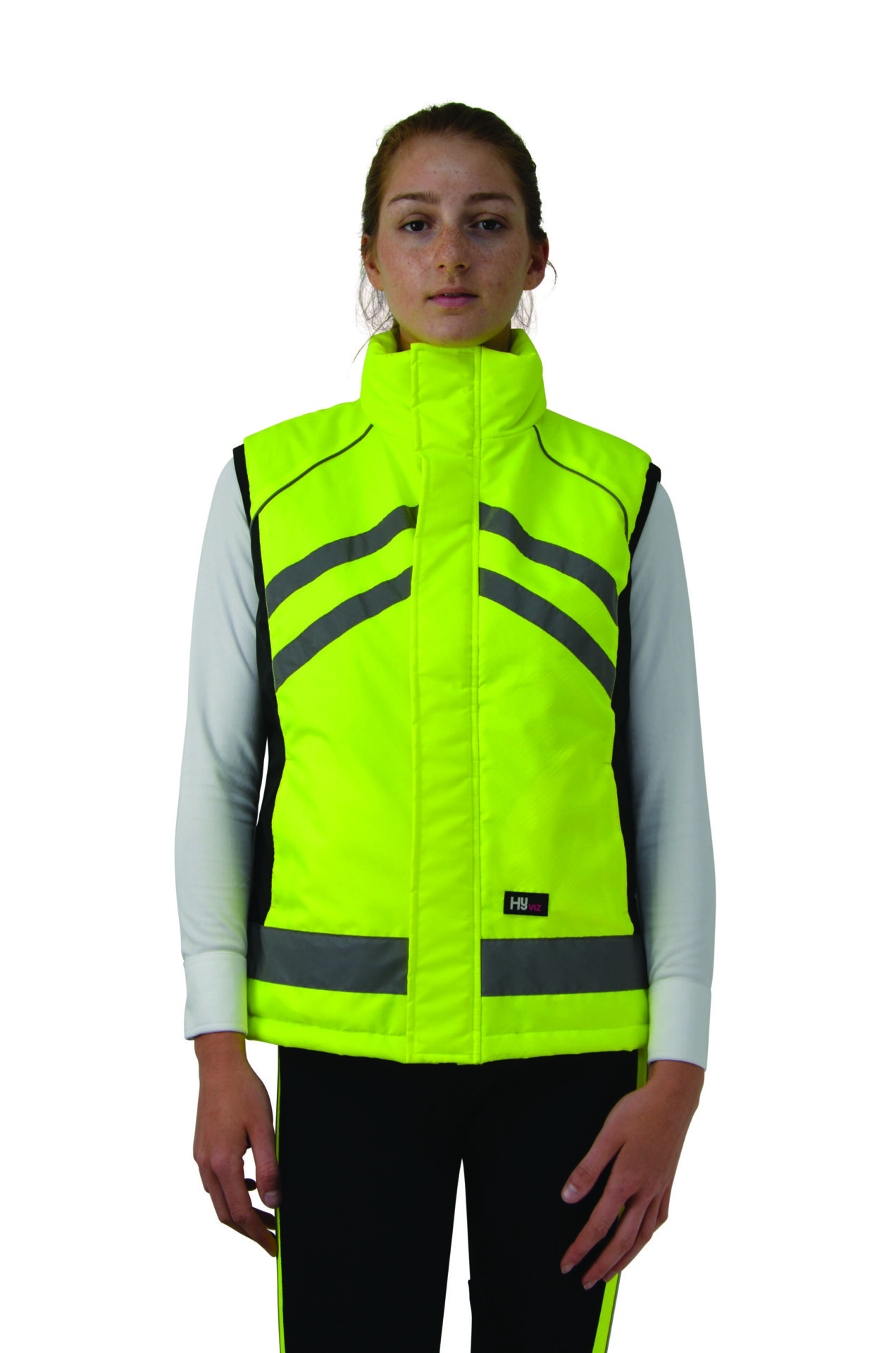 Hy Equestrian Hyviz Padded Gillet Yellow - Image 5
