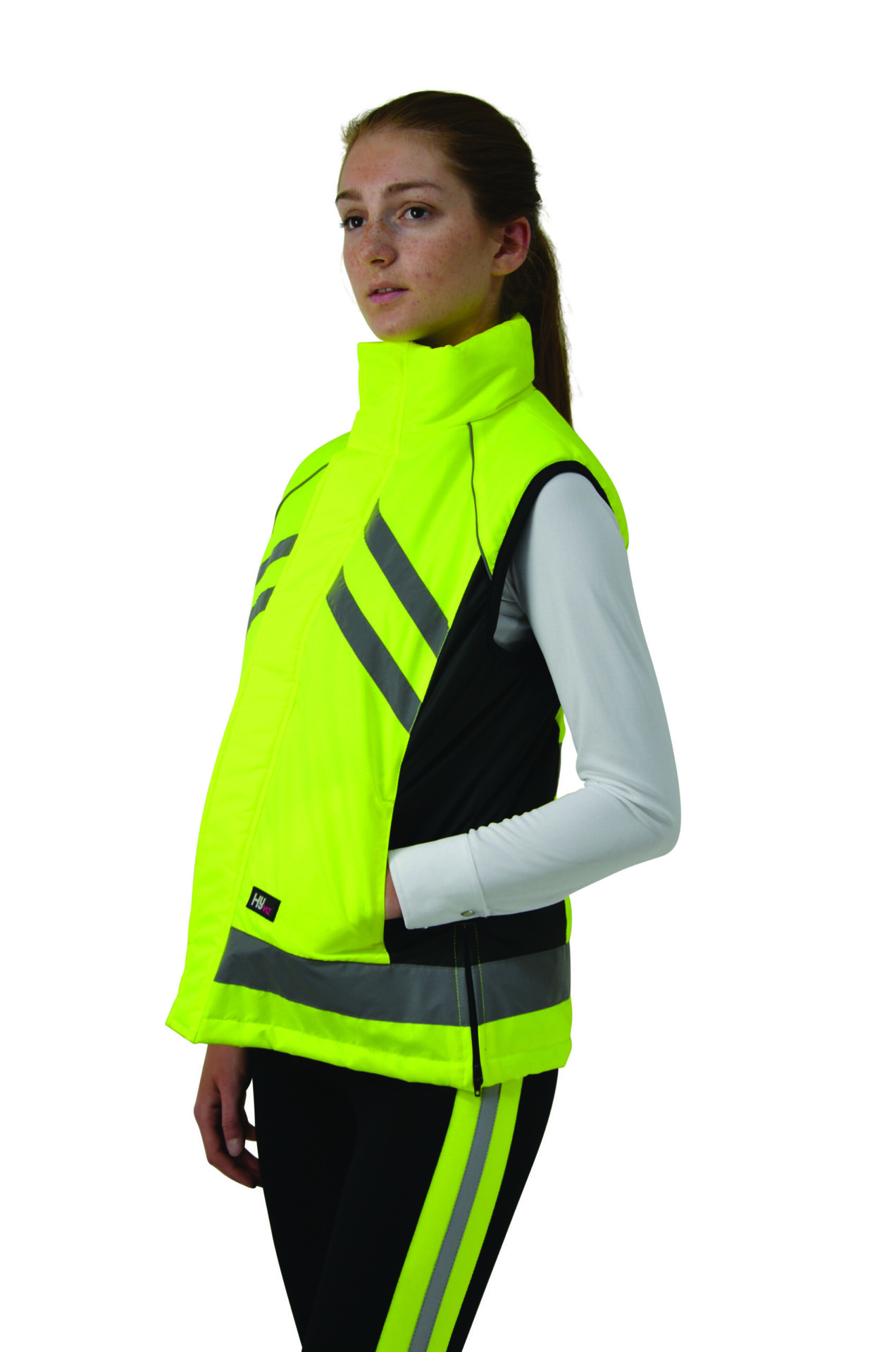 Hy Equestrian Hyviz Padded Gillet Yellow - Image 4