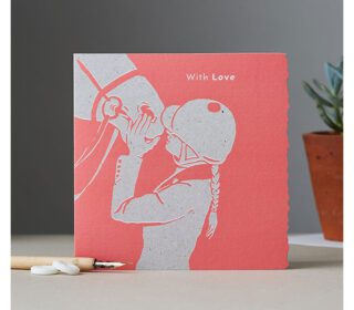 Deckled Edge Colour Block Pony Card