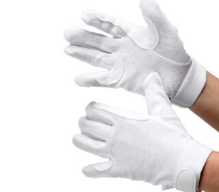 Hy Equestrian Pimple Gloves White