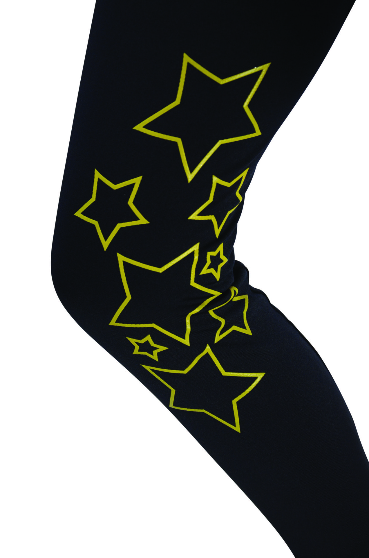 Hy Equestrian Stella Jr Riding Tights Yellow/Navy - Image 6