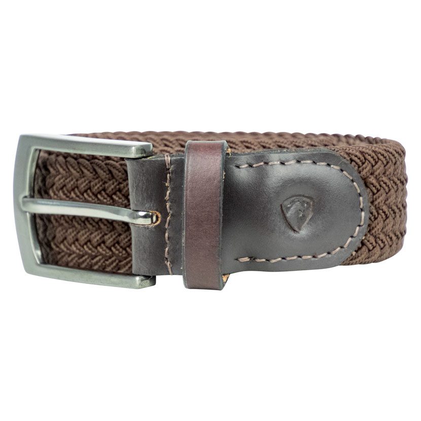 Hy Equestrian Woven Elastic Belt Brown