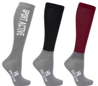Hy Equestrian Sport Active Riding Socks Vivid Merlot