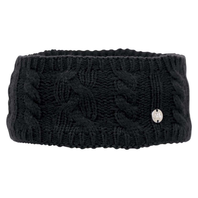 Hy Equestrian Melrose Cable Knit Headband Black