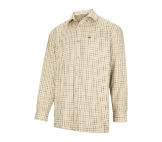 Hoggs of Fife Fleece Lined Shirt Birch (Tan/Olive)
