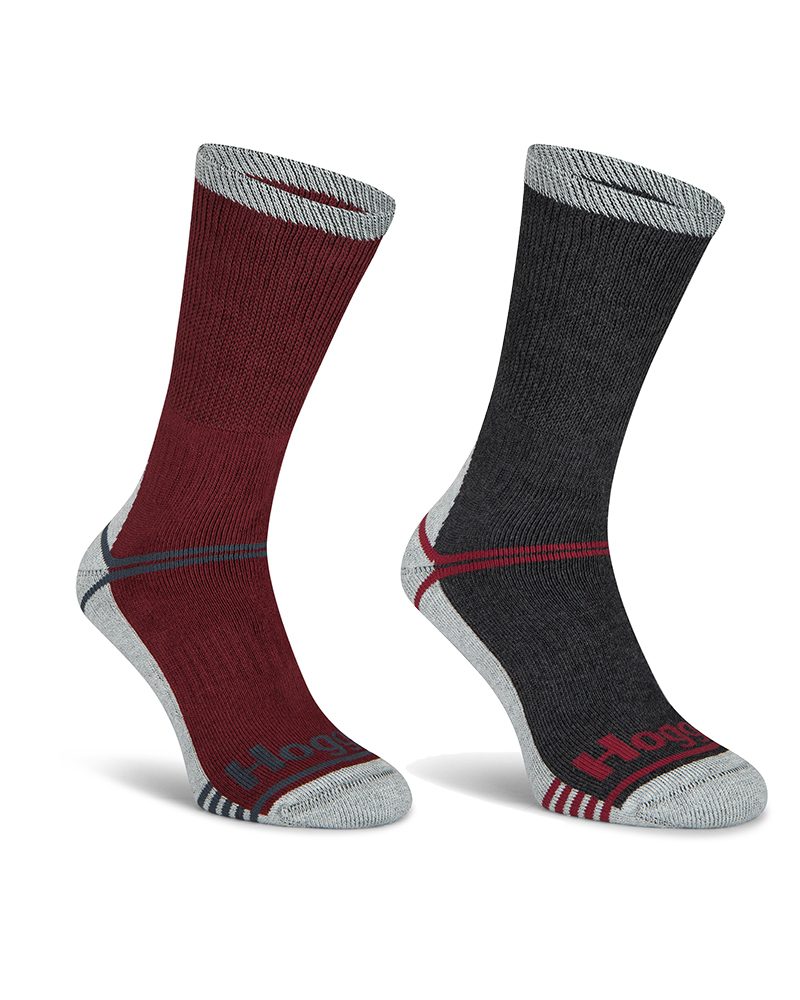 Hoggs of Fife Field Coolmax Socks Burgundy - Image 2