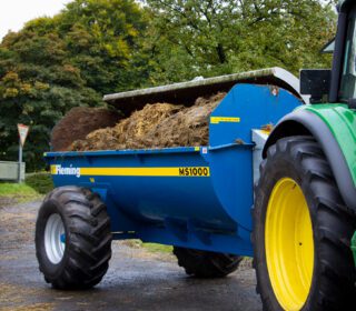 Fleming MS1000 side discharge muck spreader ready to go to work