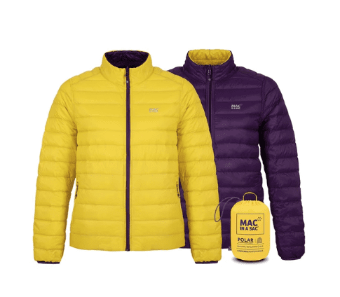 Mac In A Sac Polar Down Jacket Yellow And Grape - Image 12