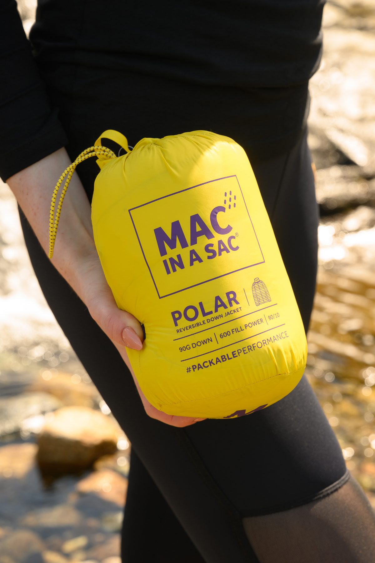 Mac In A Sac Polar Down Jacket Yellow And Grape - Image 10