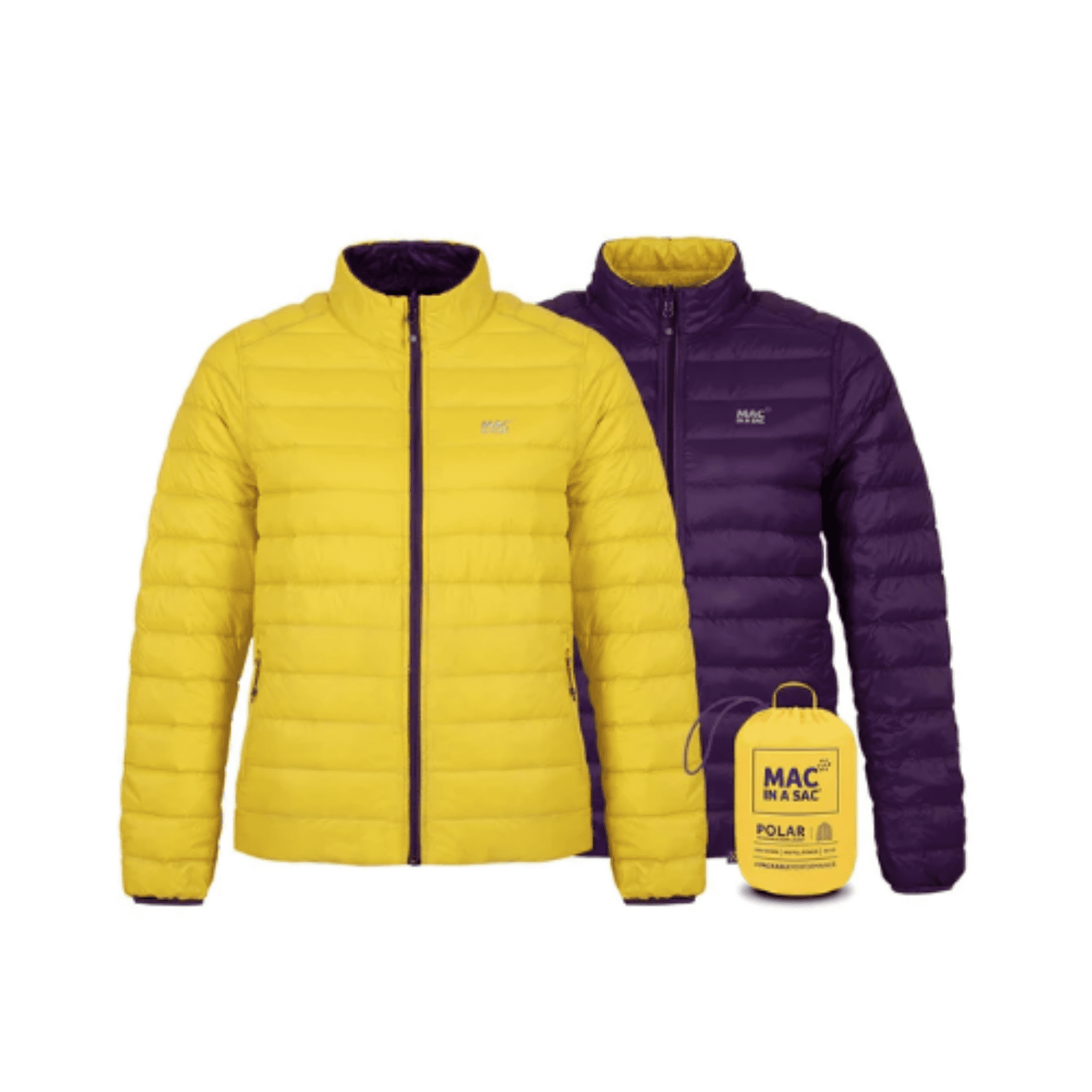 Mac In A Sac Polar Down Jacket Yellow And Grape