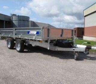 Indespension Braked 12'x 6'6" Twin Axle Flatbed Trailer
