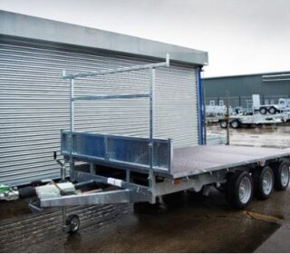 Indespension Braked 14'x6'6" Triple Axle Flatbed Trailer