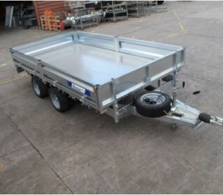 Indespension Braked 14'x6'6" Twin Axle Flatbed Trailer