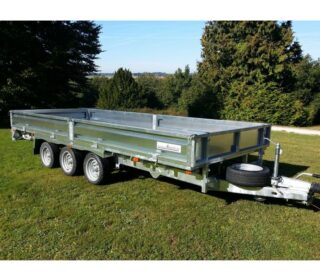 Indespension Braked 16'x6'6" Triple Axle Flatbed Trailer