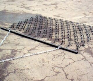 Beaco Single Flexible Tine Harrows Heavy Grass Pattern Trailed