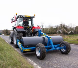 Fleming Hydraulic Lifting Roller on the road in transport mode