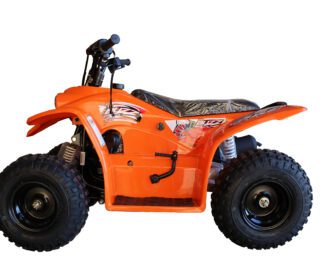 Orange Quadzilla Buzz 50 junior quad bike studio shot