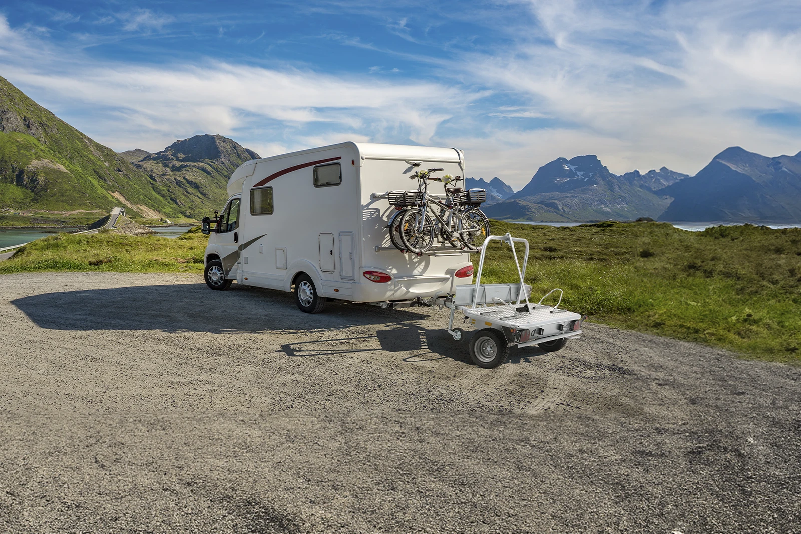 Motorcycle Trailer For RV Motorhome Debon Moto Compact