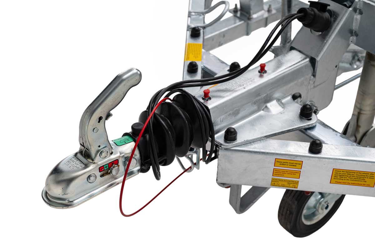 Tow hitch on Debon Moto 2 Double Motorcycle Trailer