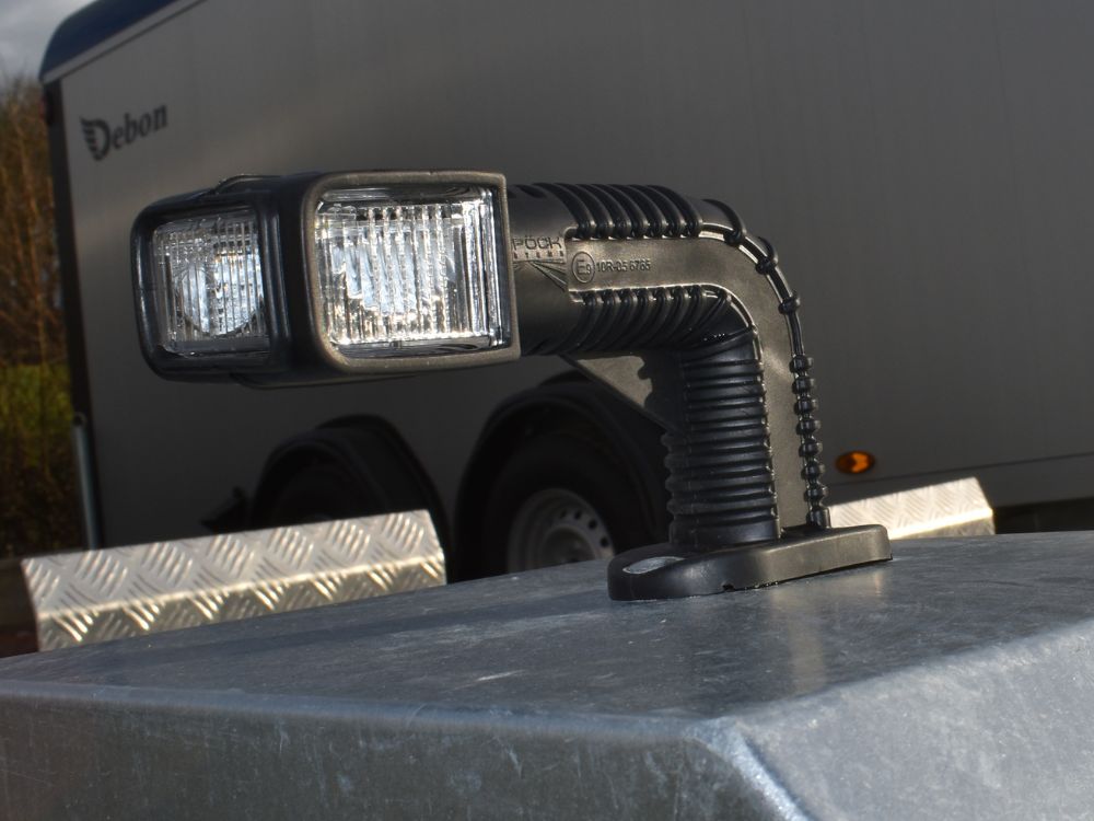Side lights on a Debon Moto 2 Double Motorcycle Trailer