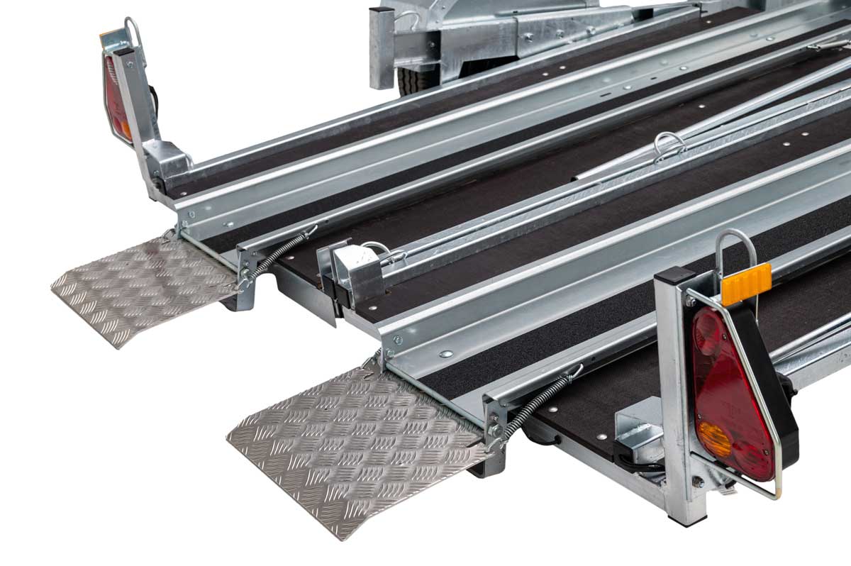 rear flaps on Debon Moto 2 Double Motorcycle Trailer