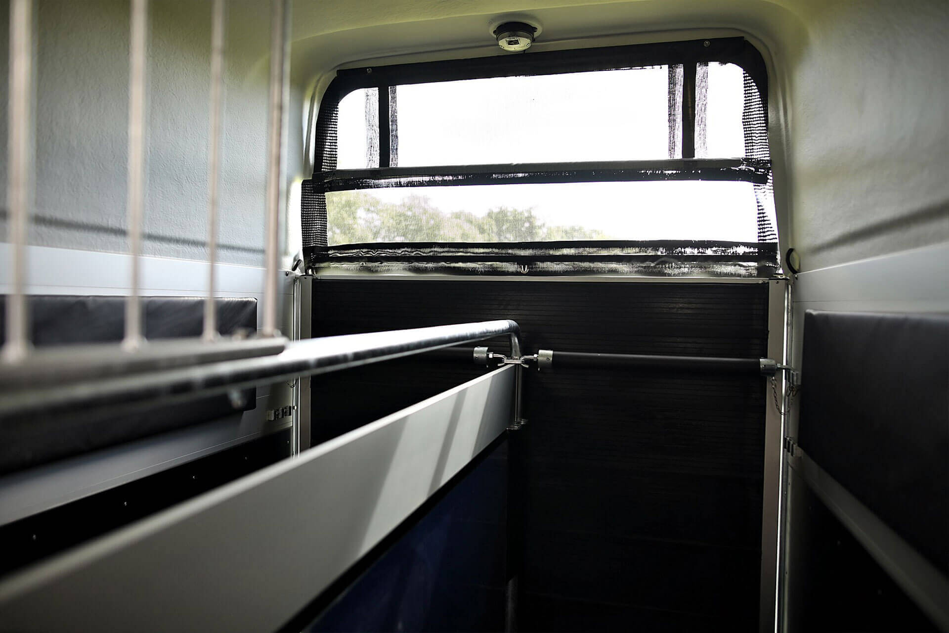 Interior shot of Cheval Liberte Gold Marathon Horse and Carriage trailer