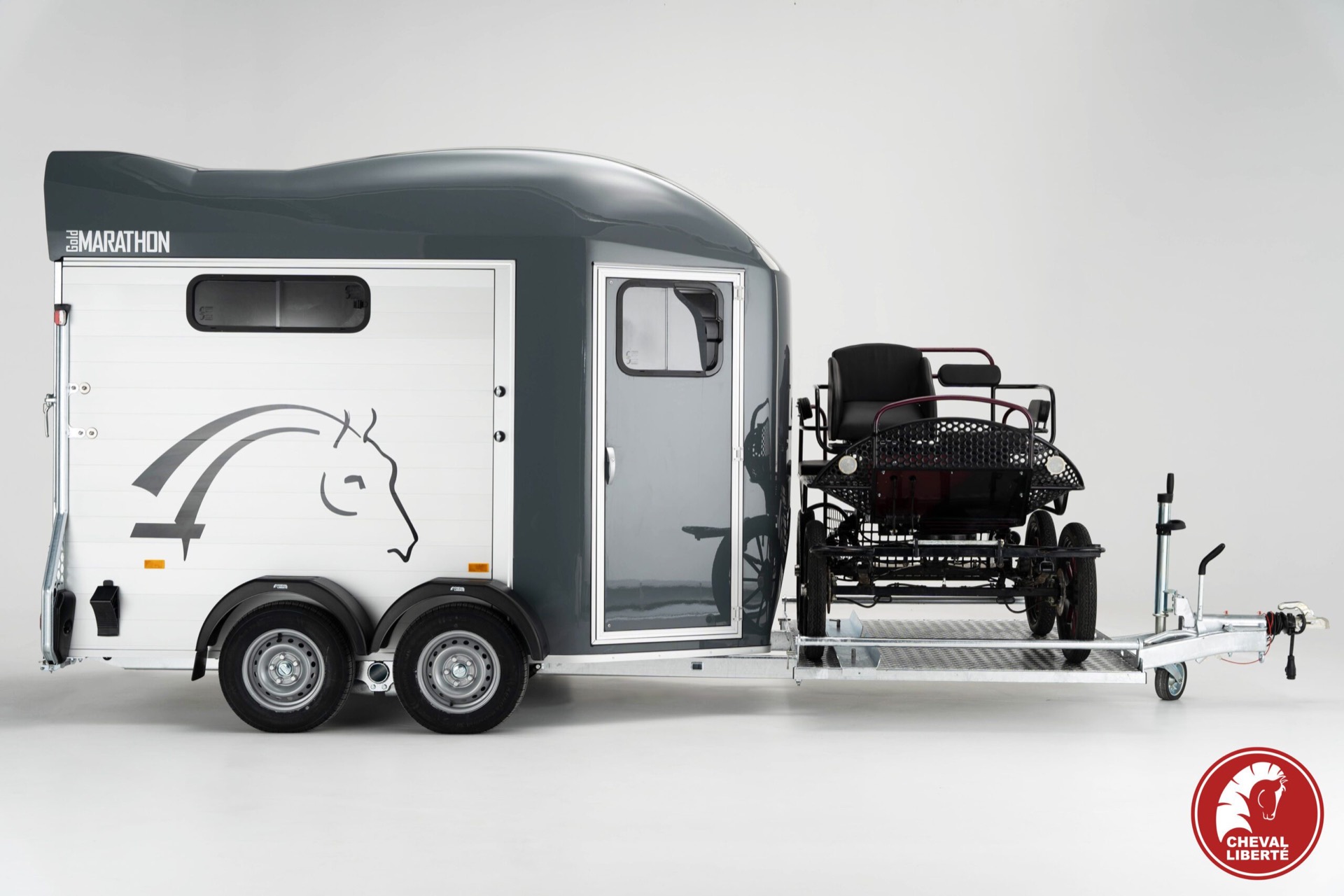 Cheval Liberte Gold Marathon horse and carriage trailer