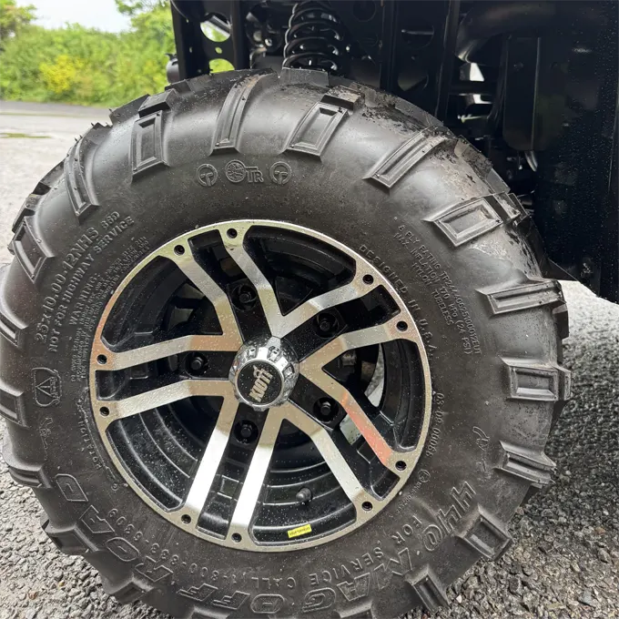 Kioti K9 2410 UTV wheel close up