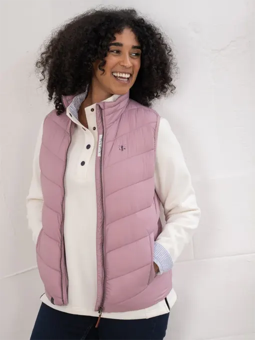 Lighthouse Laurel Gilet (colour: wild rose)