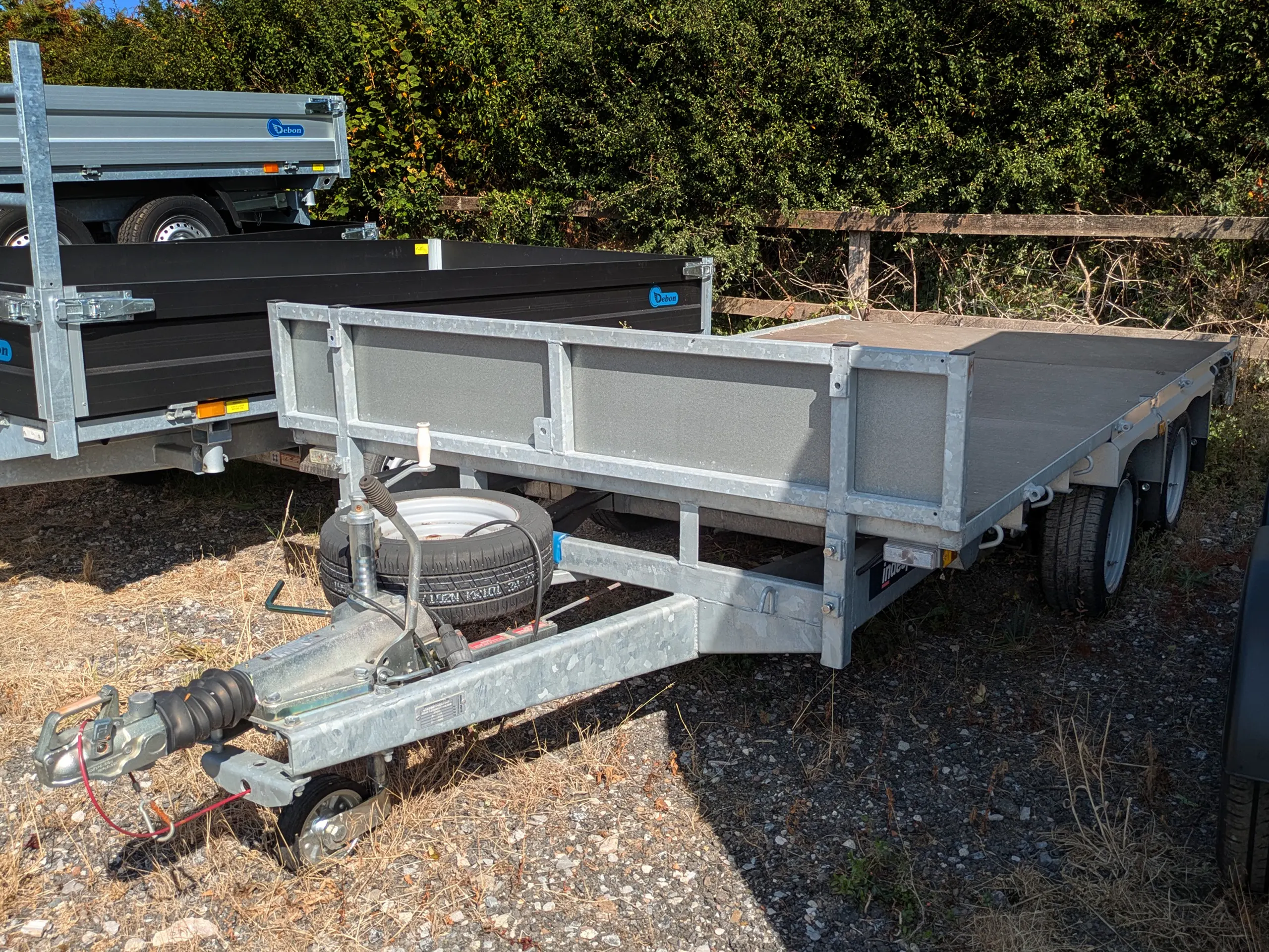 Indespension Braked 12'x 6'6" Twin Axle Flatbed Trailer - Image 3