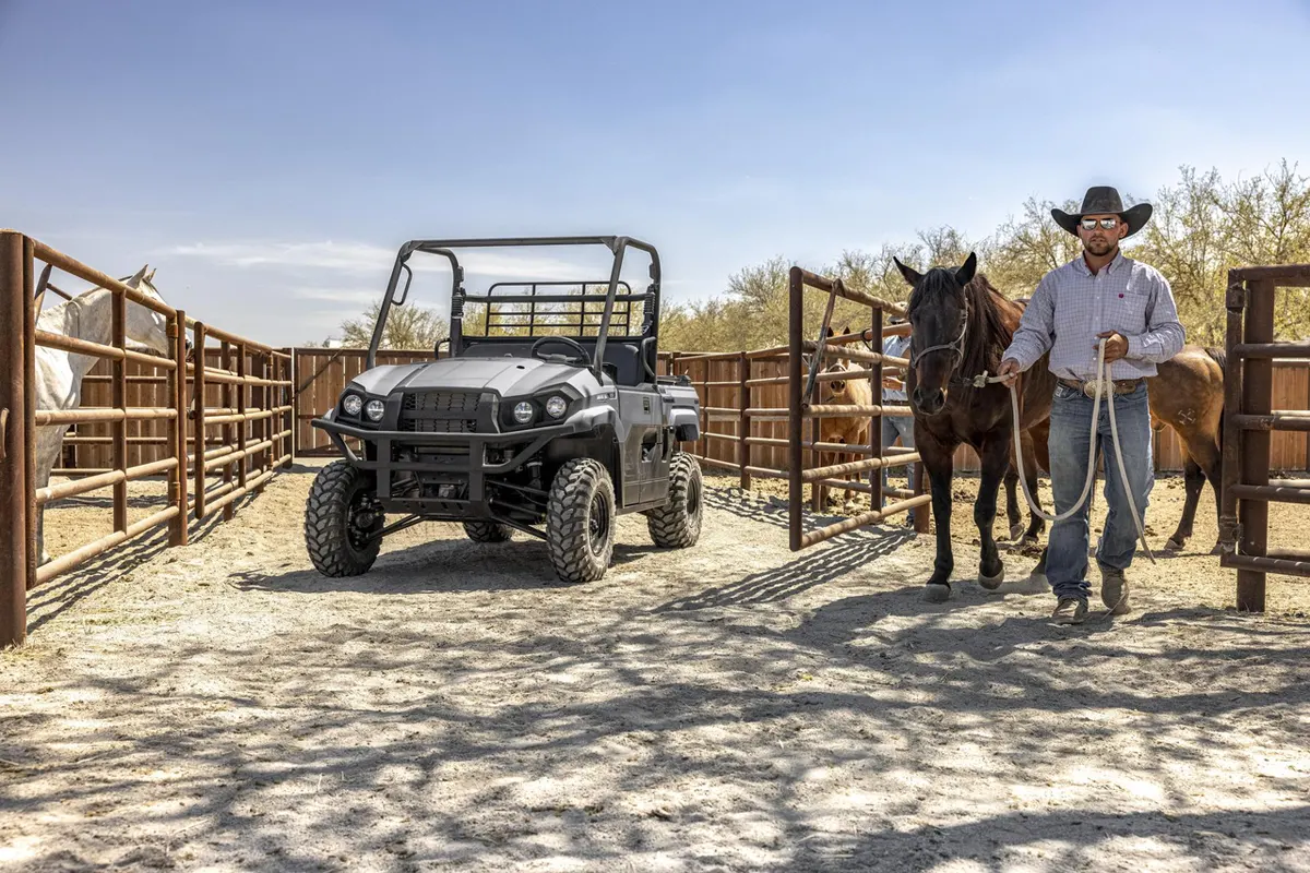 Kawasaki Mule Pro MX on a horse ranch