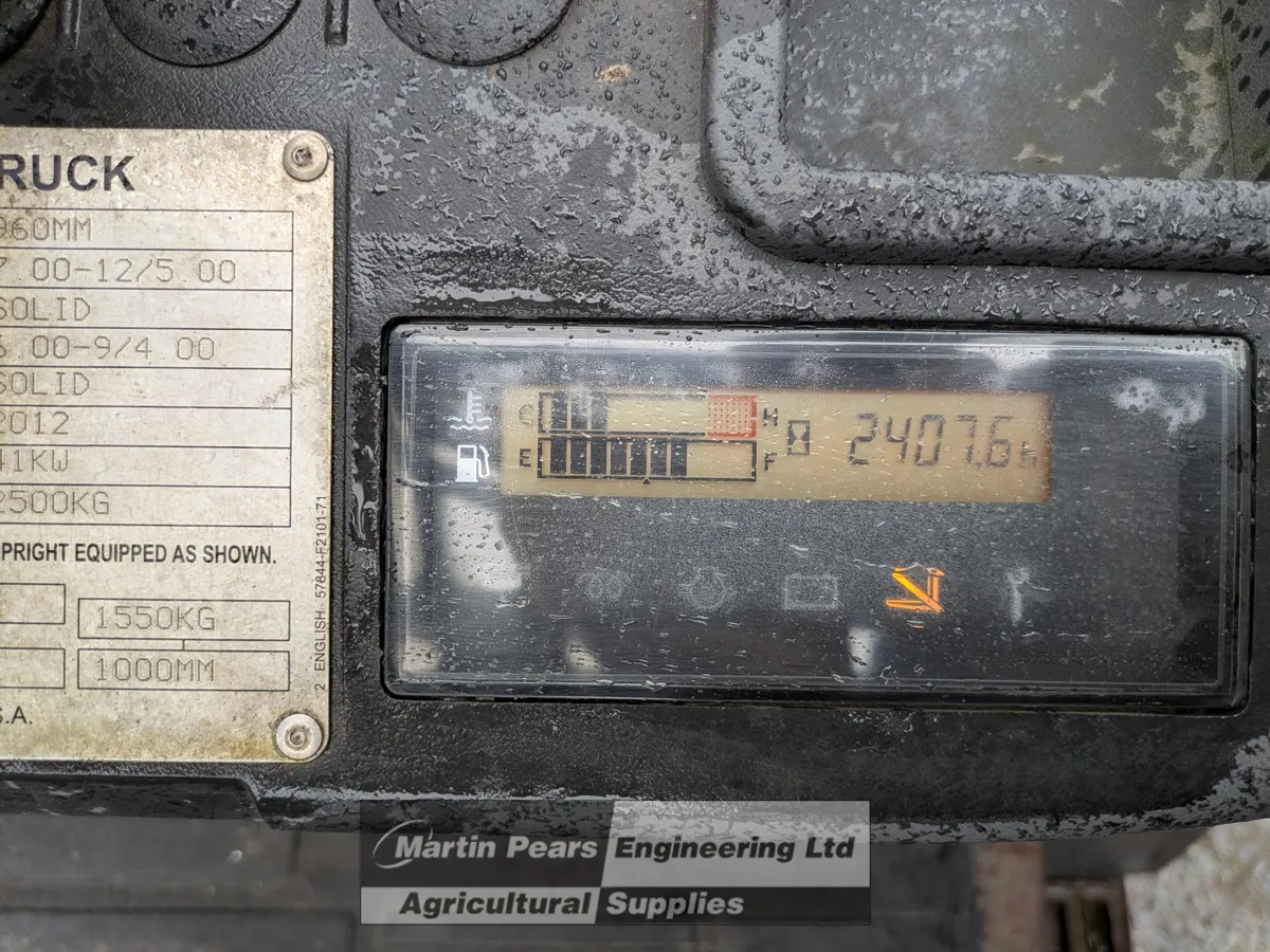 Toyota Tonero 25 Diesel Forklift hour clock