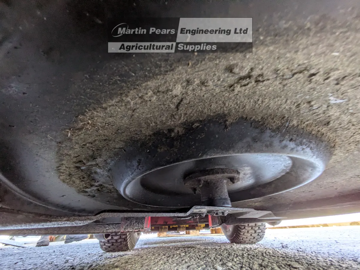 Underside of Countax C350H Ride-on Mower