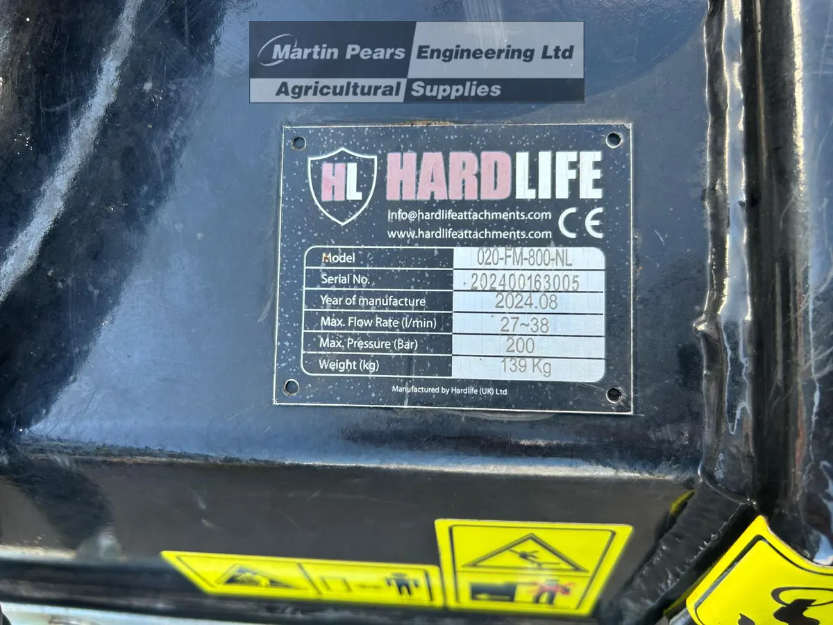 Serial plate for Hardlife Flail Mower