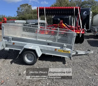 CLH 7' 6" x 4' 6" road legal trailer with drop mesh sides