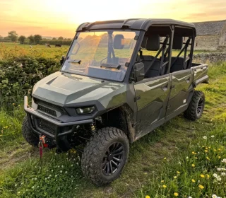 HiSun Stryker EV Crew out in a field