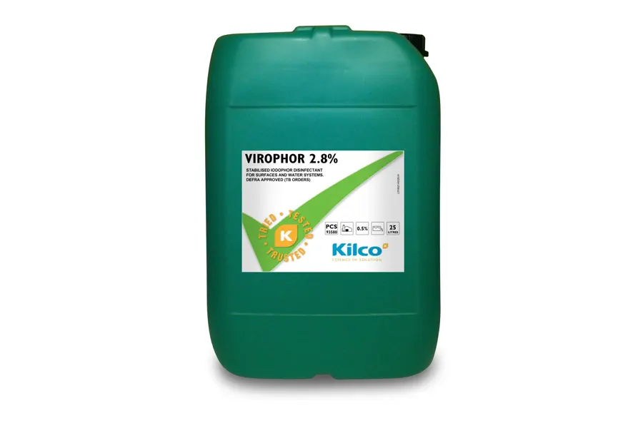 Virophor 2.8% disinfectant in 25 litre container
