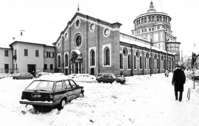 grande d - La grande neve del febbraio 1985 in Lombardia. Foto di Milano